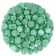 Czech 2-hole Cabochon beads 6mm Alabaster Pastel Lt.Green